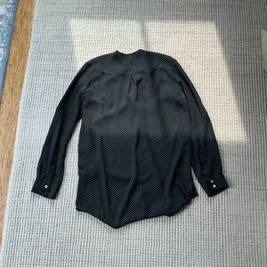 H&M Charcoal Polka Dot Blouse